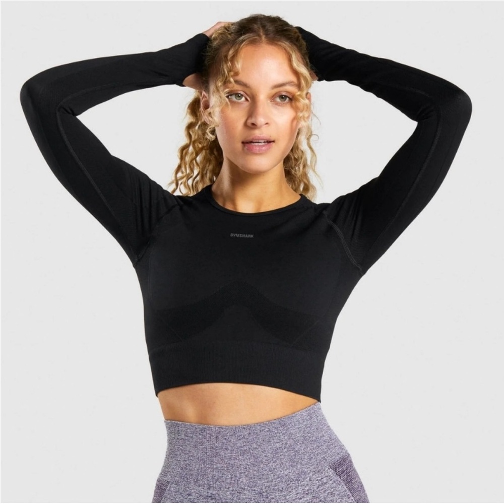 Gymshark Black Seamless Long Sleeve Bodysuit